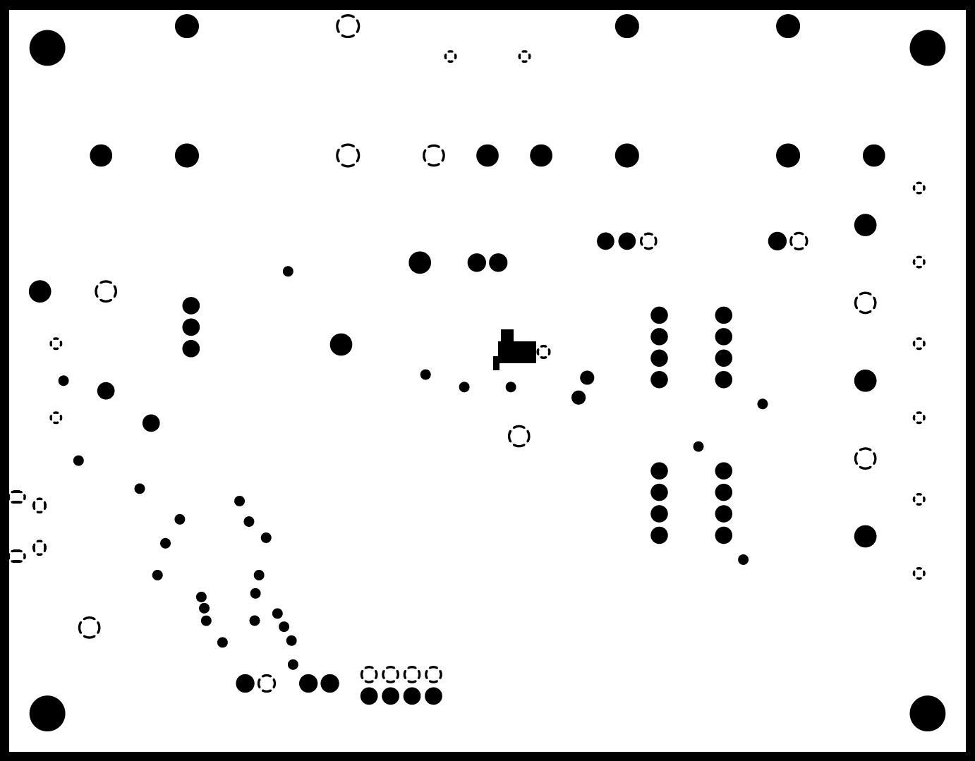 DAC883xEVM DAC8831EVM PCB 中层 1 布局（接地平面）