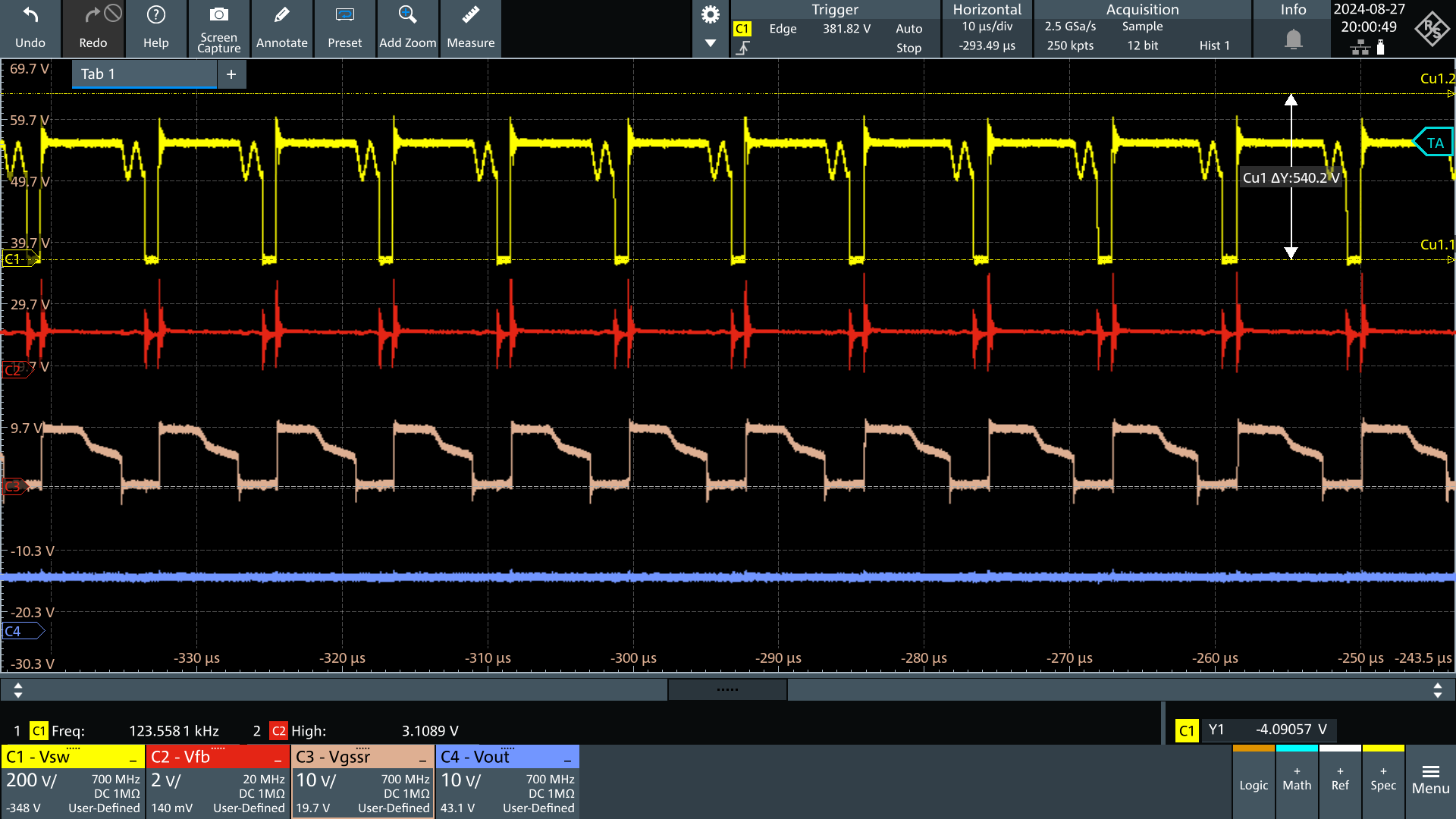 UCG28826EVM-093 Vin = 230Vac，Vout = 9V