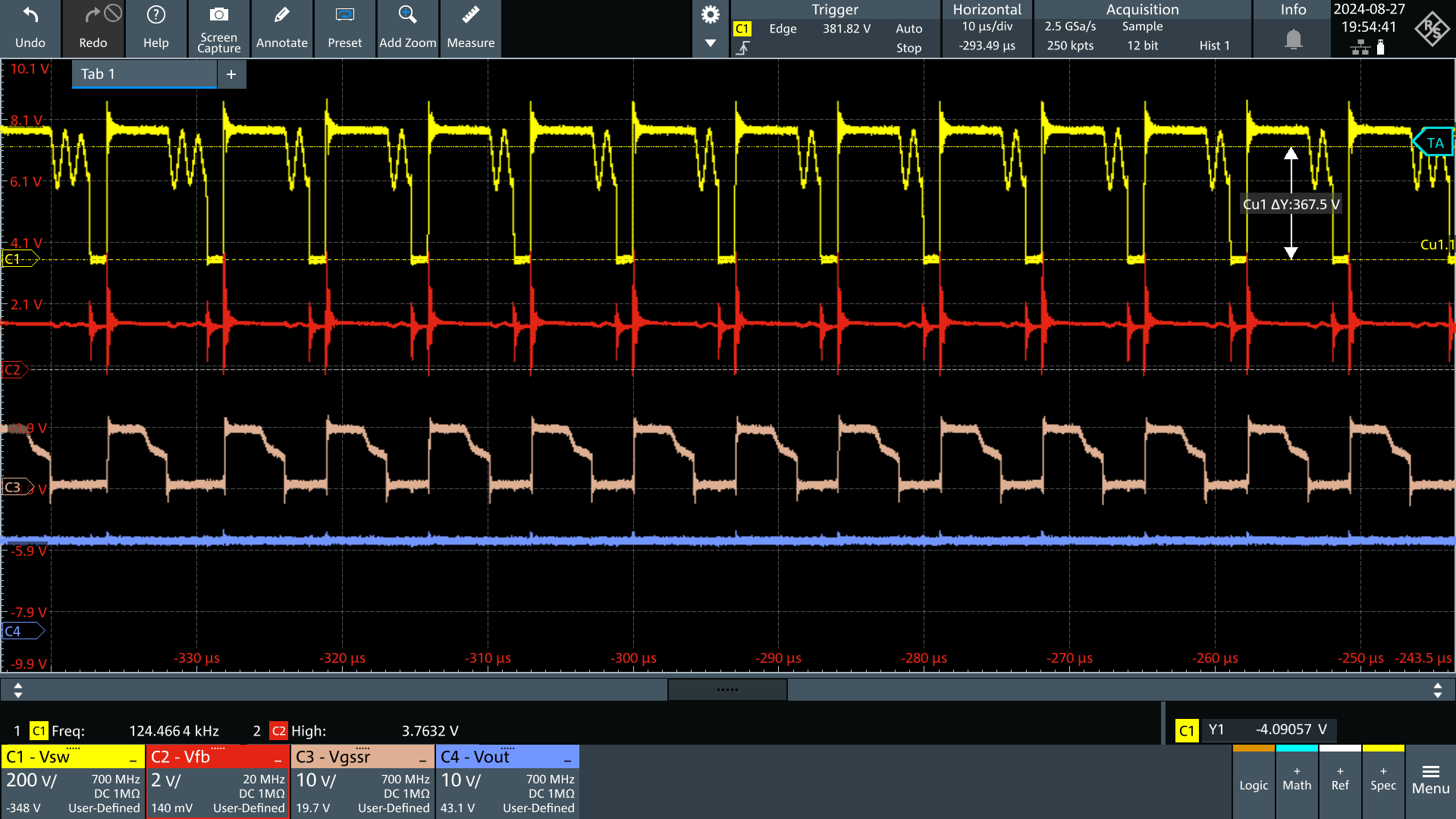 UCG28826EVM-093 Vin = 230Vac，Vout = 15V