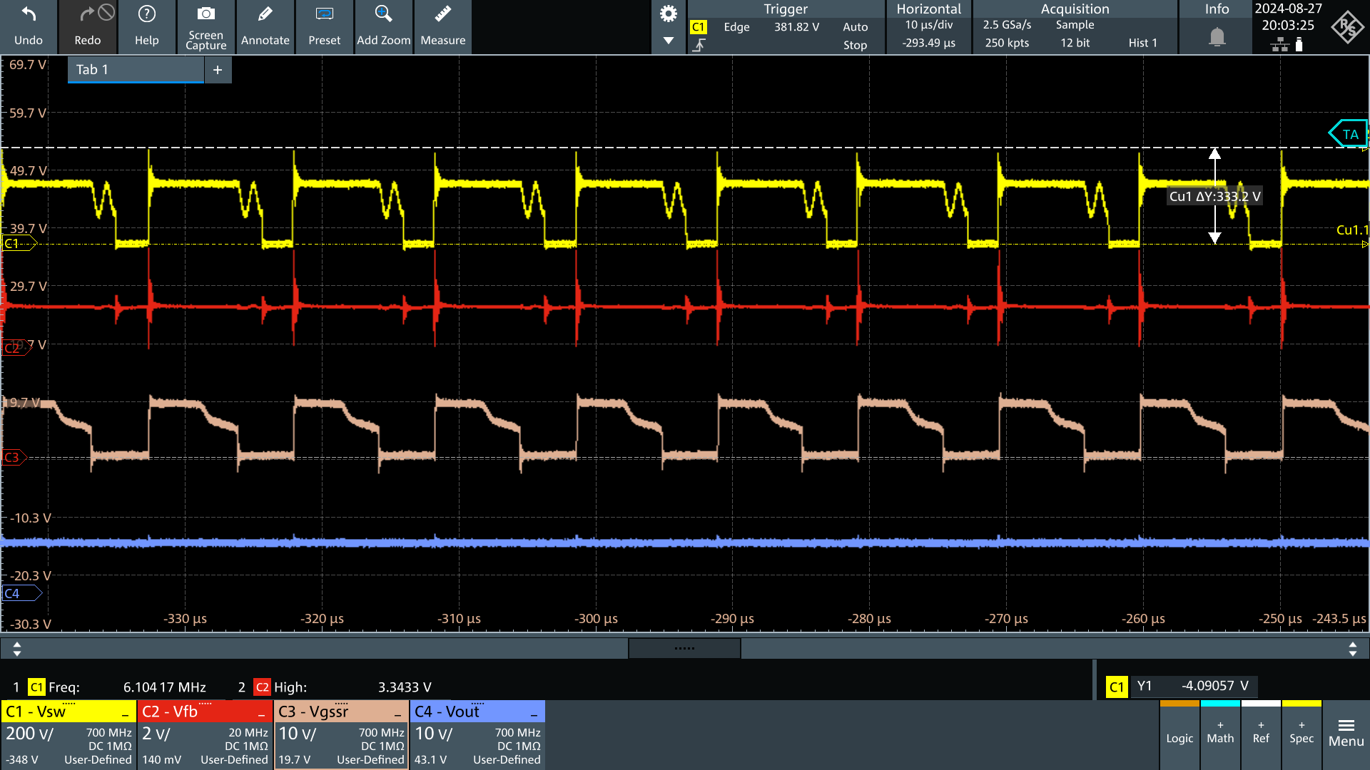 UCG28826EVM-093 Vin = 115Vac，Vout = 9V