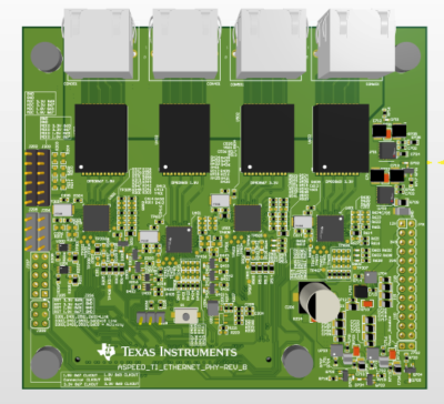 DP83867  DP83869 ASPEED 以太网 PHY EVM 顶视图