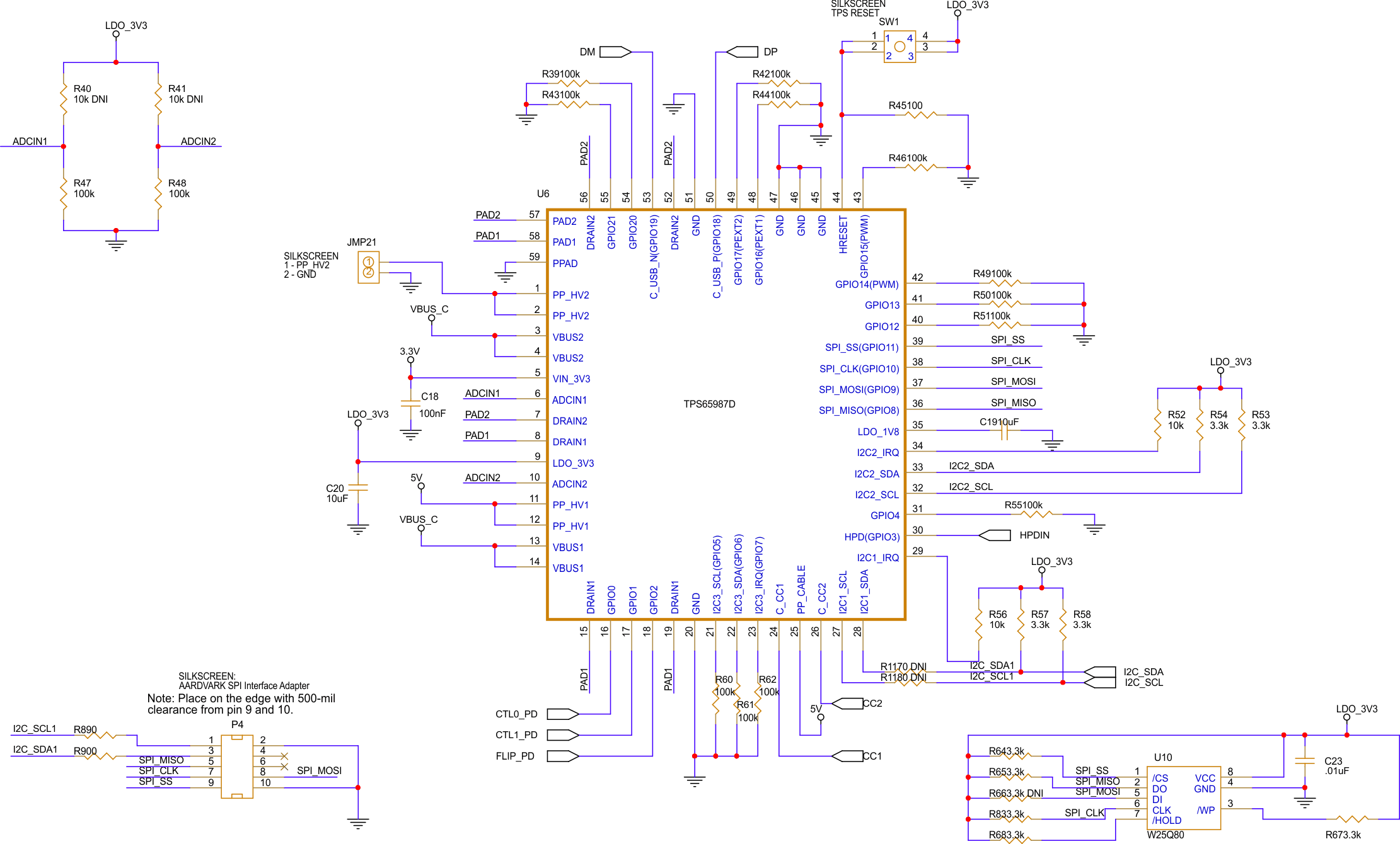 TUSB5461Q1-EVM TUSB5461-Q1 EVM 原理图（第 3 页）