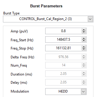 ULC1001 DRV2901 ULC1001-DRV-FL-EVM ULC1001-DRV290XEVM Burst Parameters