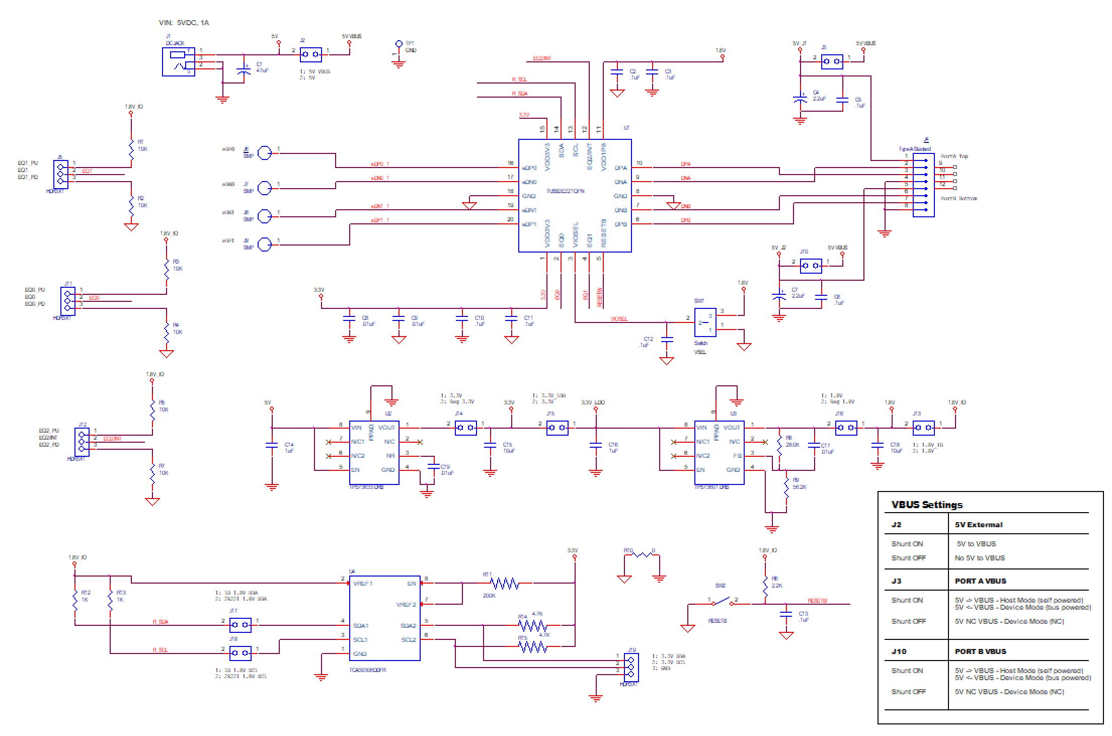 TUSB2E221QFNEVM TUSB2E221QFNEVM 原理图